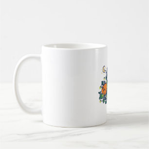 Kürbisfeld-Feuerkäfer-Nacht-Halloween-Kunst Kaffeetasse