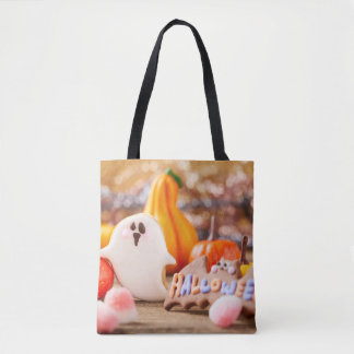 Kürbisfeld-Halloween-Tasche