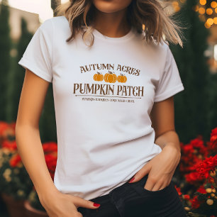 Kürbisfeld Herbst Thema T-Shirt