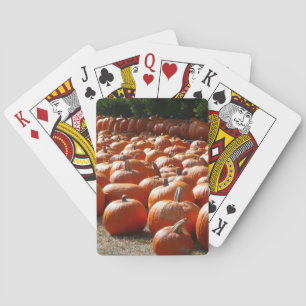 Kürbisfeld Herbsternte Fotografie Spielkarten