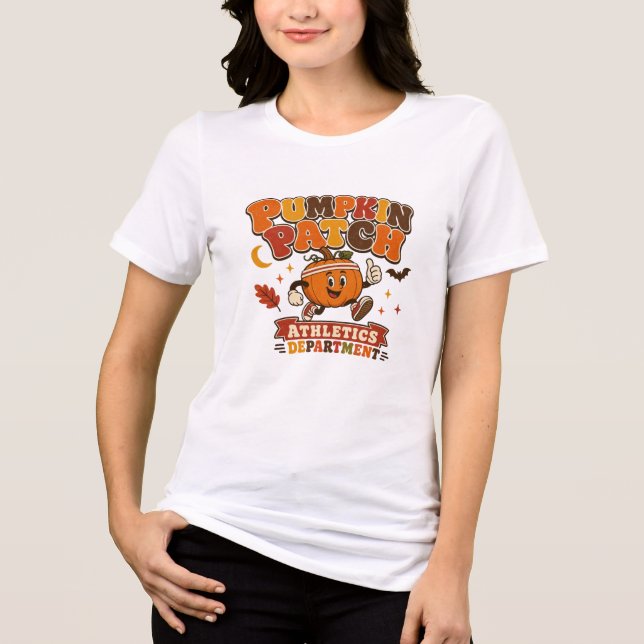Kürbisfeld Leichtathletikabteilung Tri-Blend Shirt (Vorderseite)
