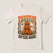 Kürbisfeld nach Mitternacht Retro-Halloween-Kürbis