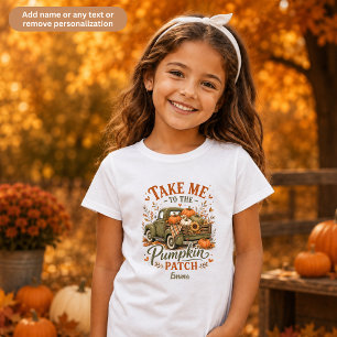 Kürbisfeld personalisierte Kinder Halloween T-Shirt