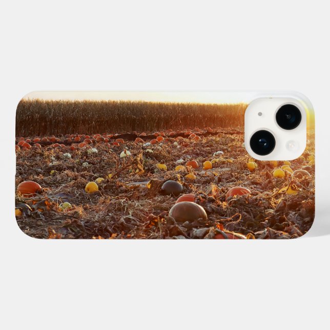 Kürbisfeld Sonnenuntergang C Case-Mate iPhone Hülle (Rückseite (Horizontal))