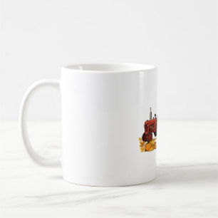 Kürbisfeld-Traktor Herbsternte-Kunst Kaffeetasse