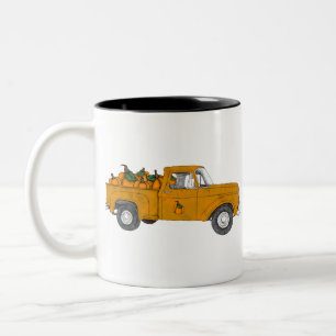 Kürbisfeld Zweifarbige Tasse