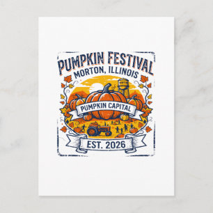 Kürbisfestival Morton Illinois Kürbishauptstadt Postkarte