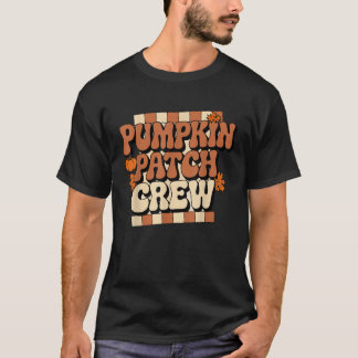 Kürbisflicken-Crew Kleinkind Junge Groovy Mädchen  T-Shirt