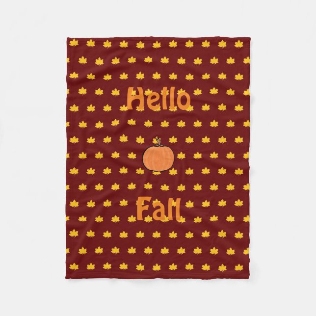 Kürbisflockendecke Fleecedecke (Vorderseite)