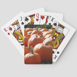 Kürbisfoto für Herbst, Halloween oder Erntedankfes Spielkarten