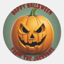 Kürbisfröhliches Halloween Classic Round Stickers