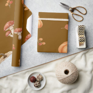 Kürbisgarten Elegante Herbst-Design-Kollektion Geschenkpapier
