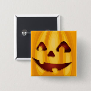 Kürbisgemälde, die Halloween-Design lächeln Button