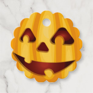 Kürbisgemälde, die Halloween-Design lächeln Geschenkanhänger