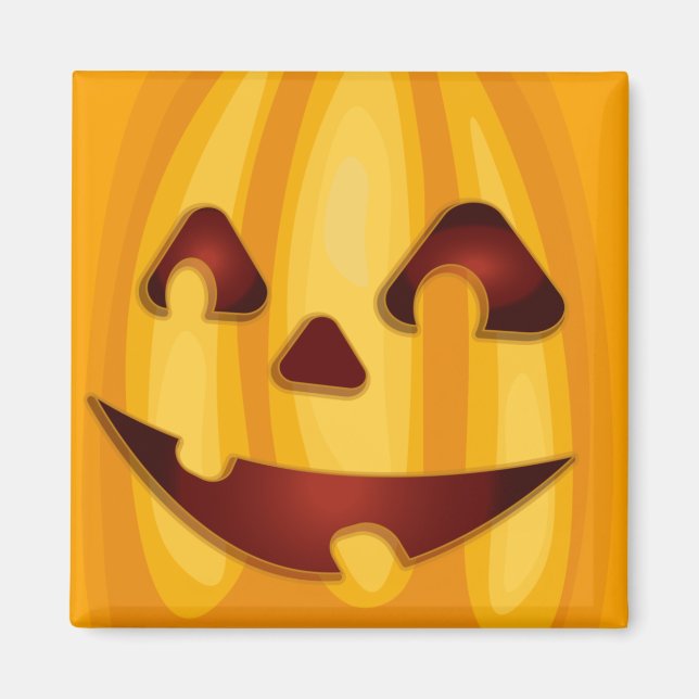 Kürbisgemälde, die Halloween-Design lächeln Magnet (Vorne)