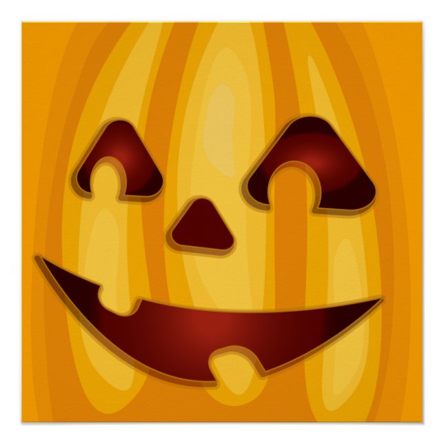 Kürbisgemälde, die Halloween-Design lächeln Poster (Vorderseite)