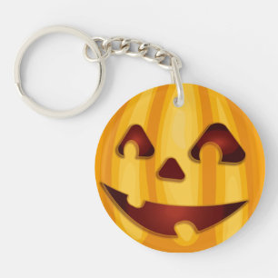 Kürbisgemälde, die Halloween-Design lächeln Schlüsselanhänger