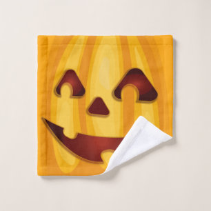 Kürbisgemälde, die Halloween-Design lächeln Waschlappen