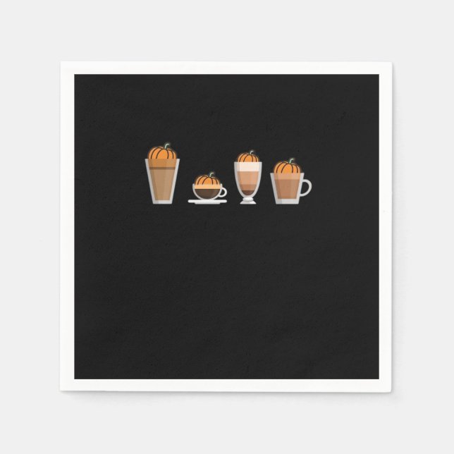 Kürbisgeruch-Kaffeeauswahl essenziell Serviette (Vorderseite)