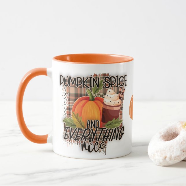 Kürbisgeruch und alles Gute Tasse (Mit Donut)