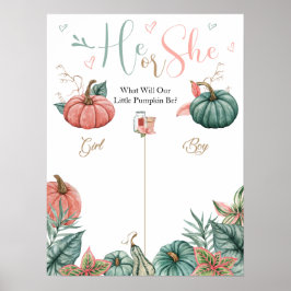 Kürbisgeschlecht offenbart Stimmzeichen Poster