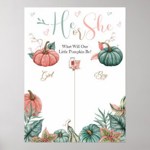 Kürbisgeschlecht offenbart Stimmzeichen Poster