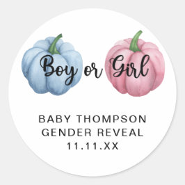 Kürbisgeschlecht Runder Aufkleber