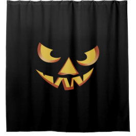 Kürbisgesicht 3 für Helloween Duschvorhang