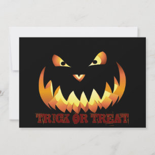Kürbisgesicht 4 für Halloween Einladung