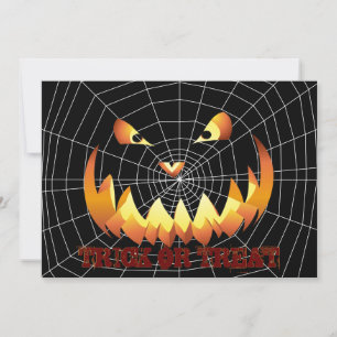 Kürbisgesicht 4 für Halloween Einladung