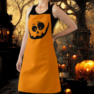Kürbisgesicht, einfache und elegante Halloween-Sch Schürze