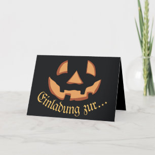 Kürbisgesicht für Halloween Karte