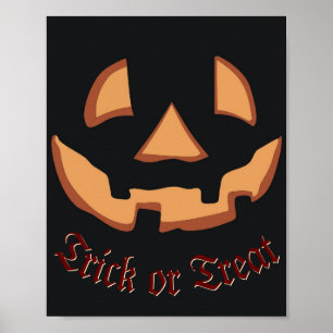 Kürbisgesicht für Halloween Poster