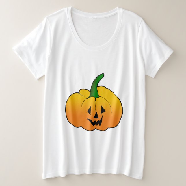 Kürbisgesicht  große größe T-Shirt (Design vorne)