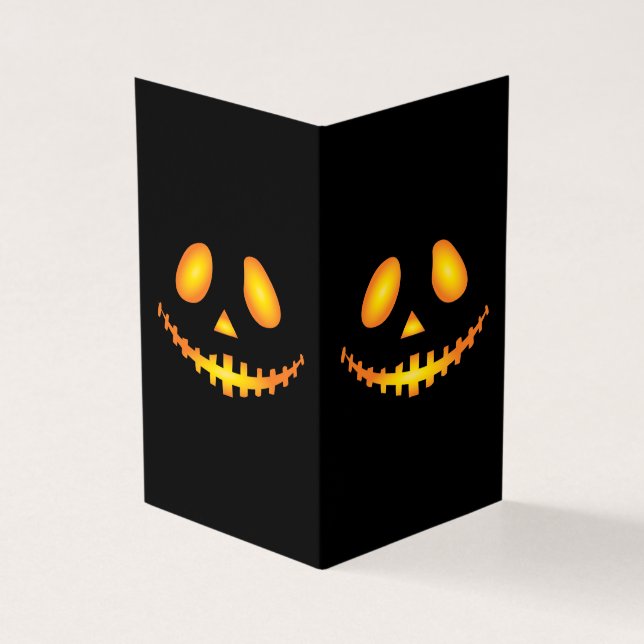 Kürbisgesicht Halloween Kürbislaterne Spooky (Vorderseite)
