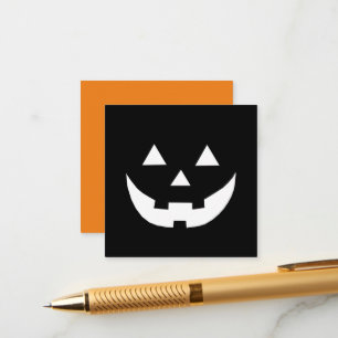 Kürbisgesicht Halloween-Orange-Kürbislaterne Begleitkarte
