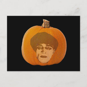 Kürbisgesicht im Stil von Caligari, Halloween-Kürb Postkarte