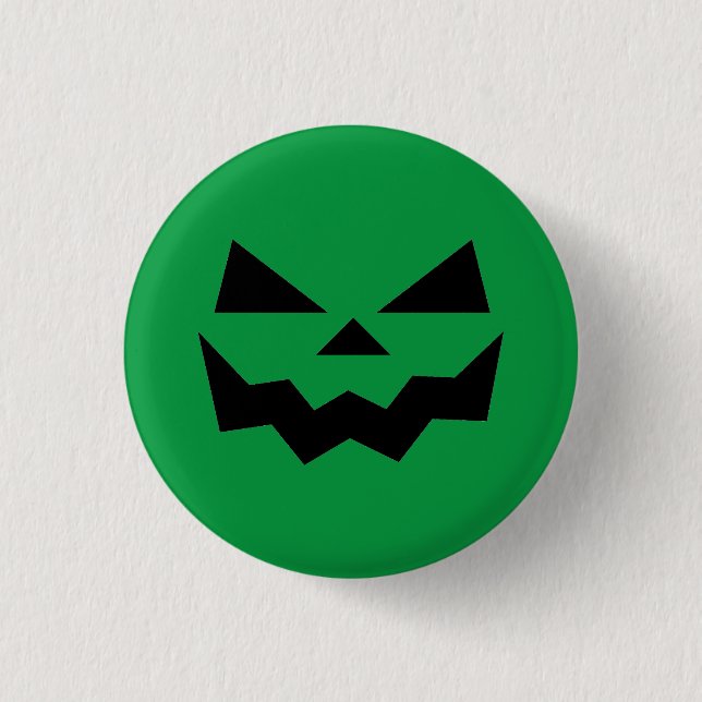 Kürbisgesicht Jack-o-Lantern Button (Vorderseite)