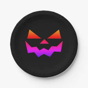Kürbisgesicht Jack-o-Lantern Pappteller
