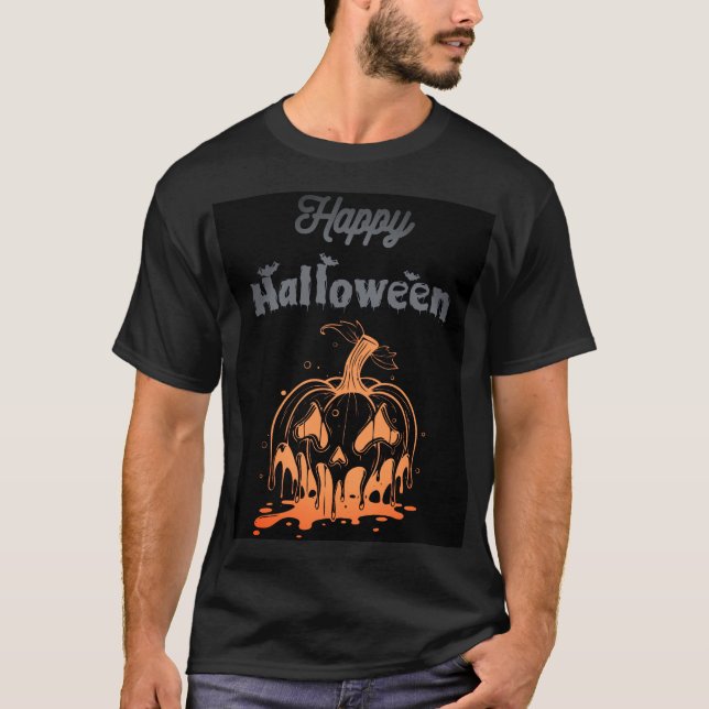Kürbisgesicht schmelzen - unheimliches Halloween-T T-Shirt (Vorderseite)