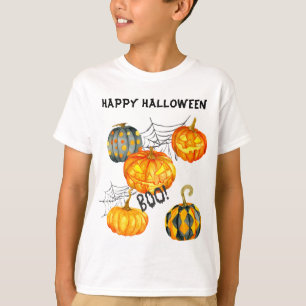 Kürbisgesicht Spinngewebe Halloween T-Shirt