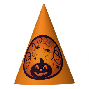 Kürbisgesicht und Spinne der Kürbislaterne Hallowe Partyhütchen