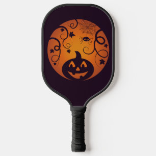 Kürbisgesicht und Spinne der Kürbislaterne Hallowe Pickleball Schläger