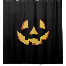 Kürbisgesicht zu Halloween Duschvorhang