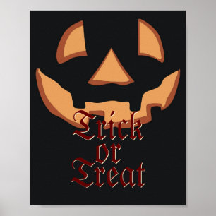Kürbisgesicht zu Halloween Poster