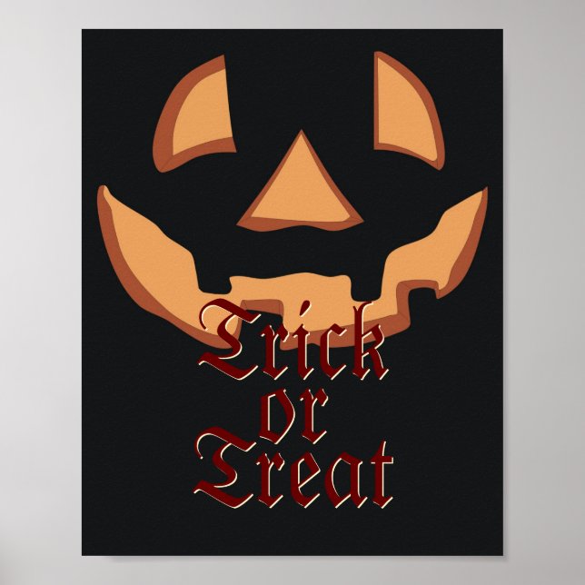 Kürbisgesicht zu Halloween Poster (Vorne)