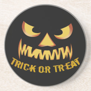Kürbisgesicht zu Halloween.. Untersetzer