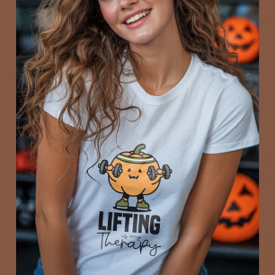 Kürbisgewichte, lustige Halloween-Fitness T-Shirt