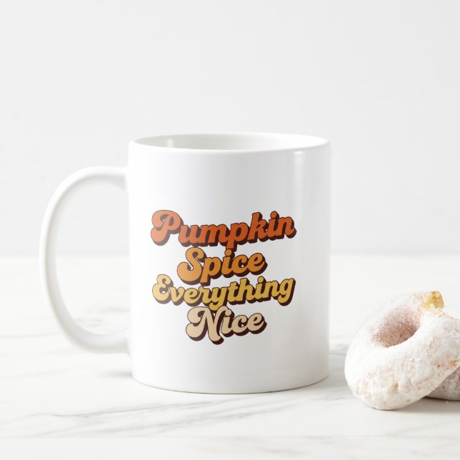 Kürbisgewürz Alles schön Kaffeetasse (Mit Donut)