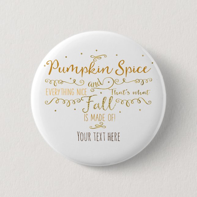 Kürbisgewürz & Alles Schöne Herbst Button (Vorderseite)